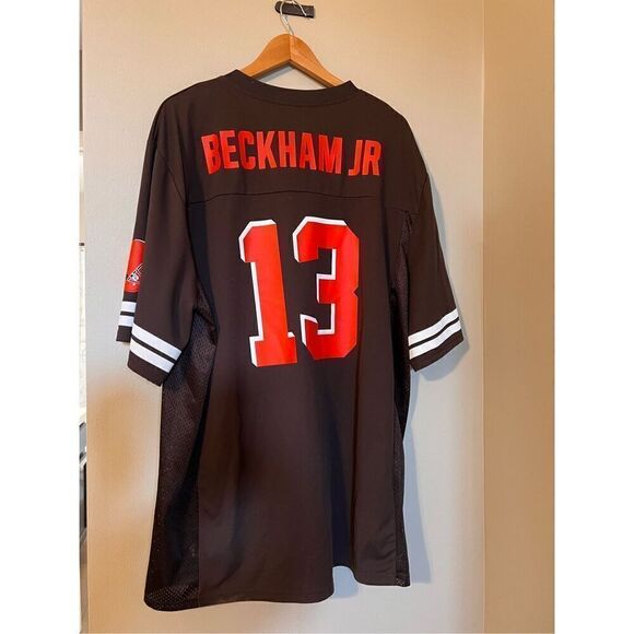 NFL Men's 2XL Cleveland Browns Odell Beckham Jr Jersey #13 Brown Orange Football - Picture 3 of 9